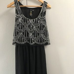 Trixxi Sequined Fit and Flare Dress